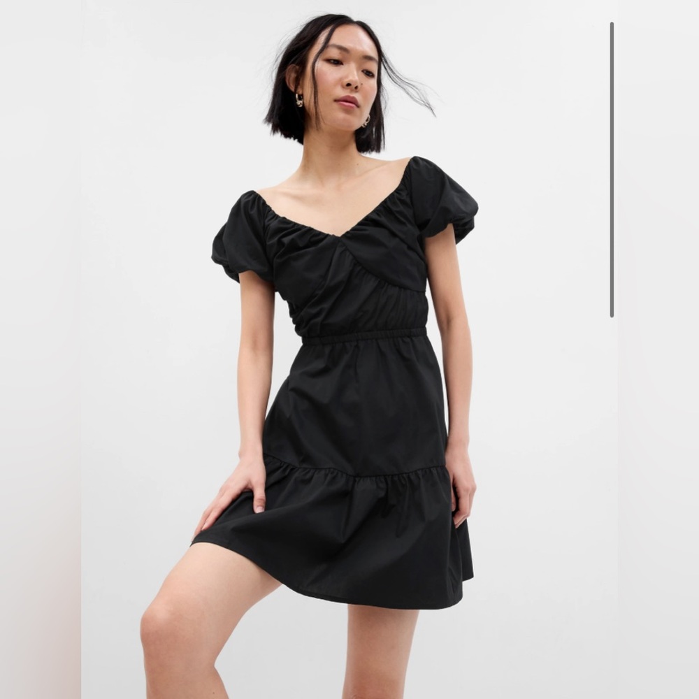 GAP‎ NWT Corset Tiered Mini Dress - Black